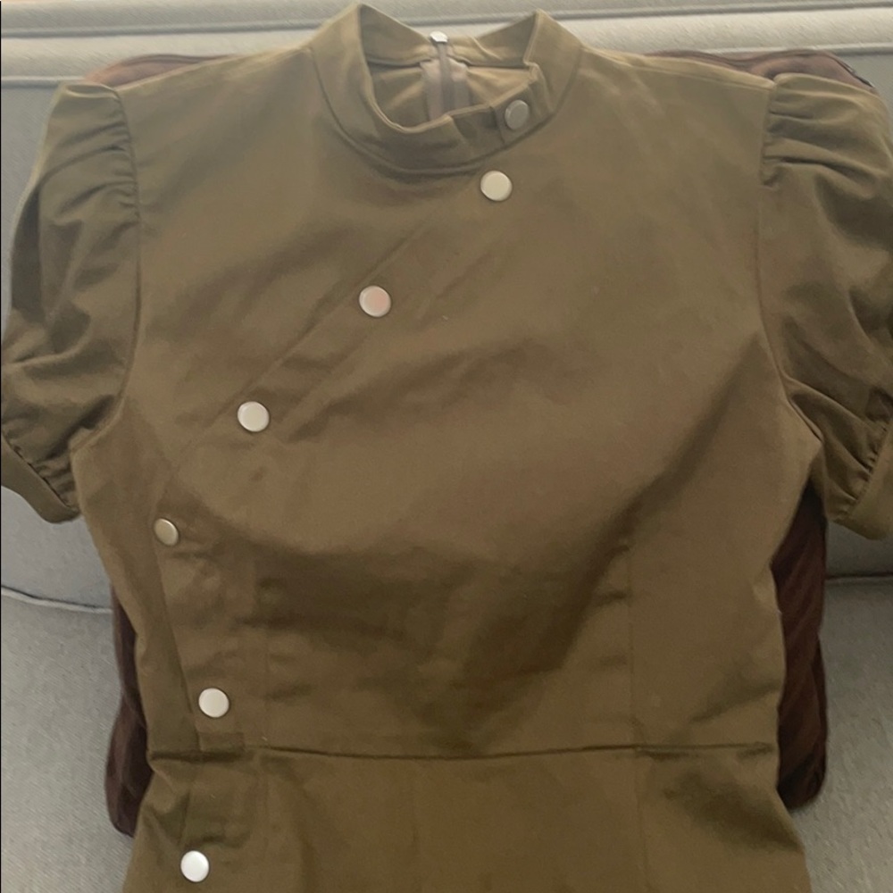 Olive Green Mini Dress from Pixie Market